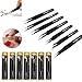 PIXNOR Precision Tweezer Set - 7Pcs ESD Anti-static Tweezers Set Stainless Steel Long Tweezers with Curved, Pointed, Slanted Tips for Eyebrow, Eyelash Extension, Craft, Jewelry, Soldering & Laboratory