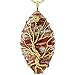 SUNYIK Oval Stone Tree of Life Necklace,Handmade Copper Wire Wrapped Pendant Jewelry for Unisex