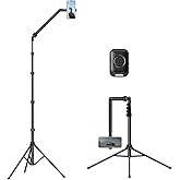 TODI 86" Tripod for iPhone, Phone Tripod Stand with Flexible Arm & Selfie Stick Remote, Extra-Length Legs Cell Phone Stand for Video Recroding, Compatible with iPhone Android, Camera