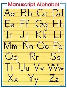 Free Printable Manuscript Alphabet Chart