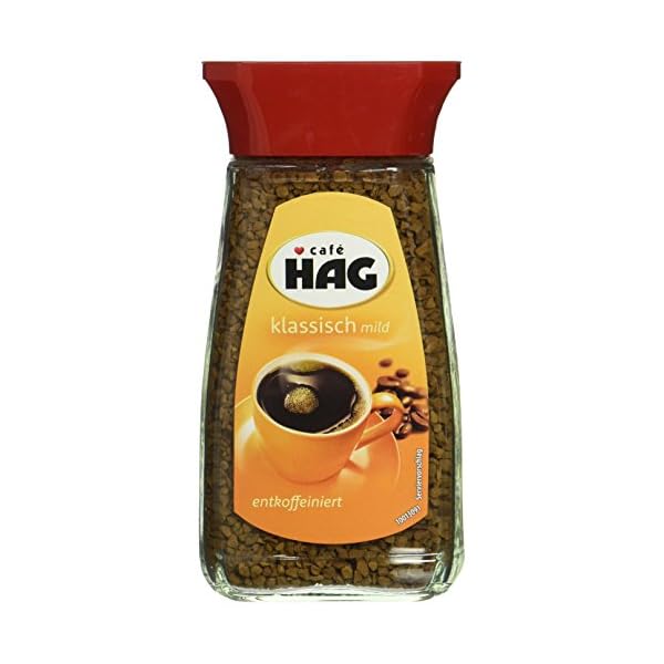 Cafe HAG klassisch mild Glas, entkoffeinierter löslicher Bohnenkaffee, 100g
