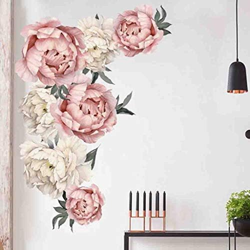 TTJ73K Wall Stickers & Murals- Wall Stickers Home Decoration DIY Peony Rose Flower Wall Stickers Art Nursery Decals Children's Room Home Decoration Gifts L0503