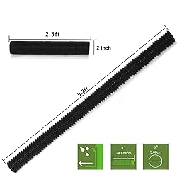 Extra 8 Ft Pipe with Connector, 2 Inch