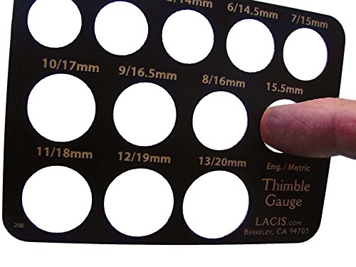 Thimble Gauge (finds sewing finger size)