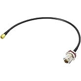Bingfu SMA Male to N Female Bulkhead Mount RG58 Coaxial Adapter Cable 1 feet 30cm Compatible with 4G LTE Wireless Router Gate