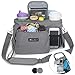 Best Stroller Organizer with Cup Holders - Universal Fit - Premium Storage Bag for Moms Phone, Wallet, Keys, Snacks, Baby Items - Zip Off Wristlet - Baby Travel Accessories - Perfect Baby Shower Item