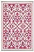 Fab Habitat Venice Indoor/Outdoor Recycled Plastic Rug,  Cream & Pink, (4' x 6')