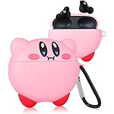 Compatible with Beats Studio Buds Case, 3D Cute Cartoons Anime Full Body Protective Cover with Keychain, PVC Earphone Protective Case for Beats Studio Buds Charging Box Covers (Pink Kabi)