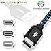 iSeekerKit USB Type C Cable, Short USB C Cable 1ft Braided Fast Charger Cord Compatible Samsung Galaxy S8 Plus, LG G6 G5, Google Pixel XL, Nexus 5X 6P, HTC 10, OnePlus2 [3 Pack]