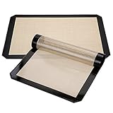 Silicone Baking Mat, Xpatee Set of 2 Silicone Baking Mat Half Sheet (Thick & Large 11 5/8