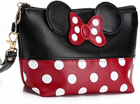Loodial Portable Travel Kit Toiletry Pouch PU Cosmetic Makeup Organizer Bag with Zipper (Black)