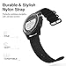 MoKo Band Compatible with Garmin Fenix 3, Fine Woven Nylon Adjustable Replacement Strap Fit Fenix 3/Fenix 3 HR/Fenix 5X/5X Plus/D2 Delta PX/Descent mk1/ Quatix 3, Double Buckle Ring,