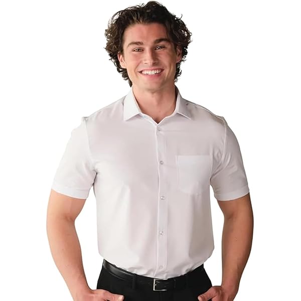 Amazon.com: Men's Dress Shirt (White, 17"-36/37") & Tie Set (Lavender)