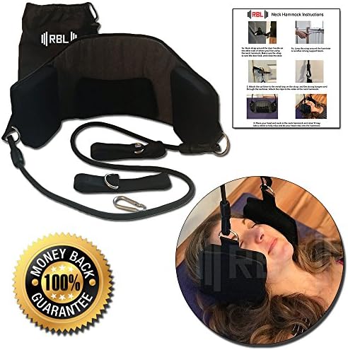 RBL Products Neck Hammock for Relief of Stiff Neck or Nerve Pain Relief Relaxation Head Cradle Cervical Chiropractic Traction Massager Sports Home &amp; Travel Men &amp; Women