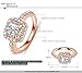 AnaZoz 18K Rose Gold Plated Genuine SWA Elements Austrian Crystal Princess Cut Engagement Rings Diamond(Lab Created)