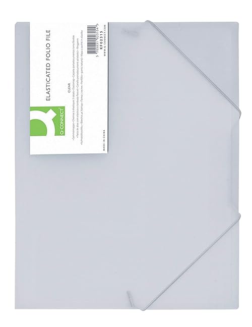 Q-Connect Elasticated Folder 3 Flap A4 Clear KF02315