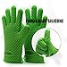 New Oven Mitts Gloves Resistant MAX Heat Silicone BBQ Grilling Gloves for Cooking Baking Barbecue Potholder-Green