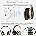 Fetta Wired On Ear Headphones with 3.5mm Audio Cable Wireless Stereo Bluetooth Headphones with Mic Protable Headsets Earphones for Smartphones,PC,Laptop,MP3 Player and More (Golden)