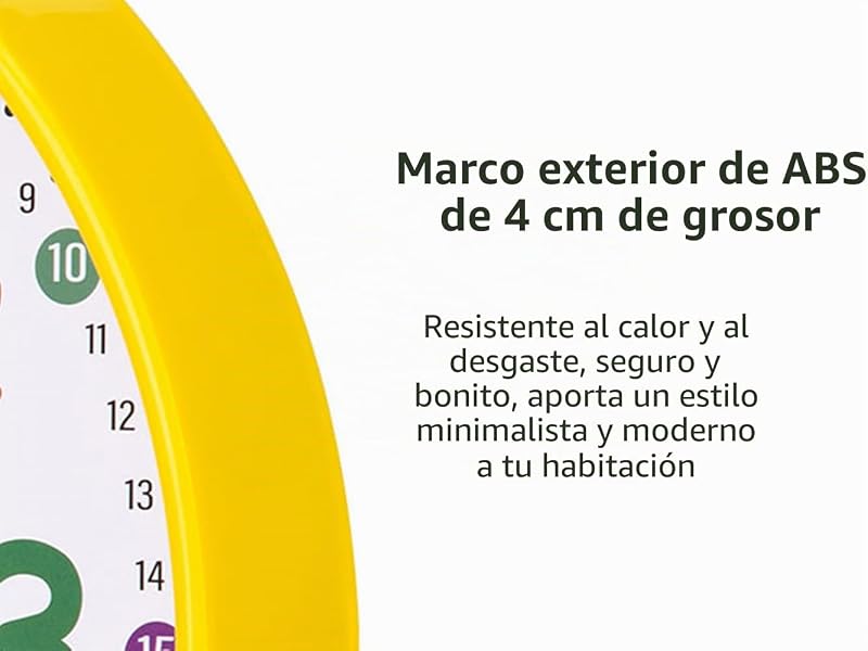 Reloj de Pared sin tictac silencioso 30 cm Moderno — foto 8 de 8