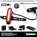 SIGEM Bike Tail Light, Headlight, Ultra Bright & USB Rechargeable, Bicycle Flashing Rear taillight, LED Safety Warning Strobe Head Light, Also for Helmet and Backpack 120 Lumens (Red-Blue)