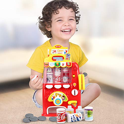 FS Interactive Vending Machine Game, Pretend Play Electronic Drink Machines, Early Developmental Toy, Fun Gifts for Age 2,3,4,5,6,7,8 Year Old Kids, Children's, Boys, Girls