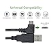 CableDeconn 5Ft USB to Micro USB Male Right 90Degree Angled Charging Cord and Sync Data Cable