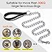CtopoGo Premium Chain Heavy Duty Dog Leash - Soft Padded Leather Handle Lead - Perfect Basic Leashes Specifically Designed for Over 30KG Large Size Pets Walking (4 ft. x 5.0 mm (60-200 lbs.))