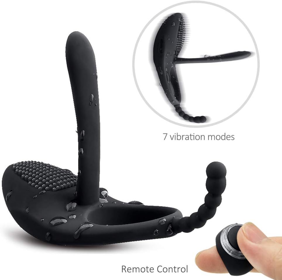 Stable Quality 100% Medical Grade Silicone Enhancement Waterproof Six Ring,GoudantSHIRT Adullt Male Toys Clit- Stimulating Vibrate Thing Clock Ring for Dicks Six Toys for Women Men Couple T-Shirt
