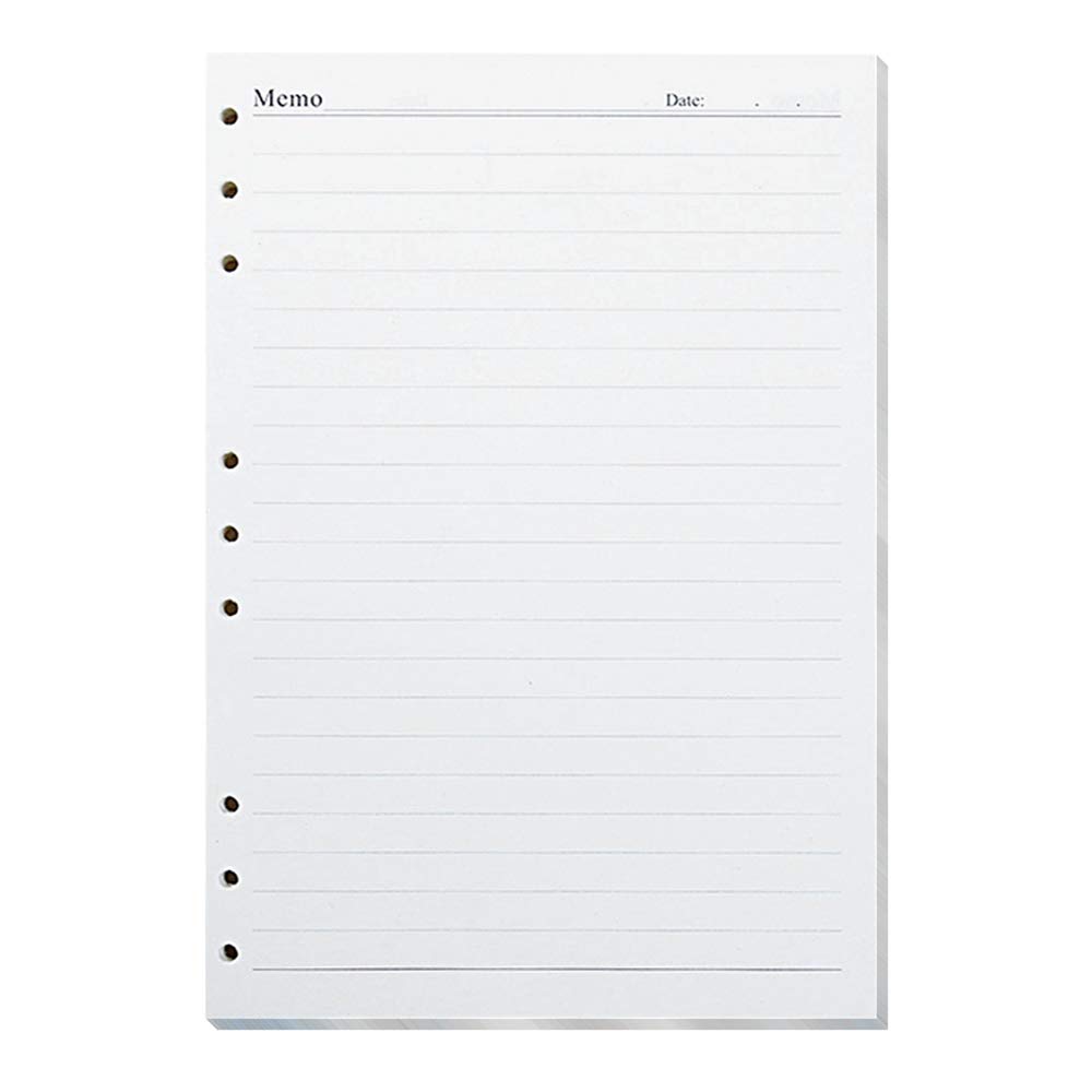 Ruled Inserts 9 Hole B5 Planner Refills Pages 9-Ring Binder Lined Paper for Journal Notebook Diary Inserts