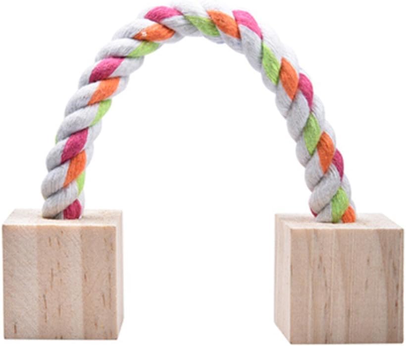 Tutuba Hamster Chew Toys Natural Wooden Roller Ball with Bell For Hamster Rabbits Rat Small Animal Playing Chewing 1PCS