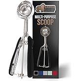 Gorilla Grip Stainless Steel Multipurpose BPA-Free Spring Scoop, 2 TBSP, Melon Ballers, Cookie Dough Scoops, Perfect Portion 
