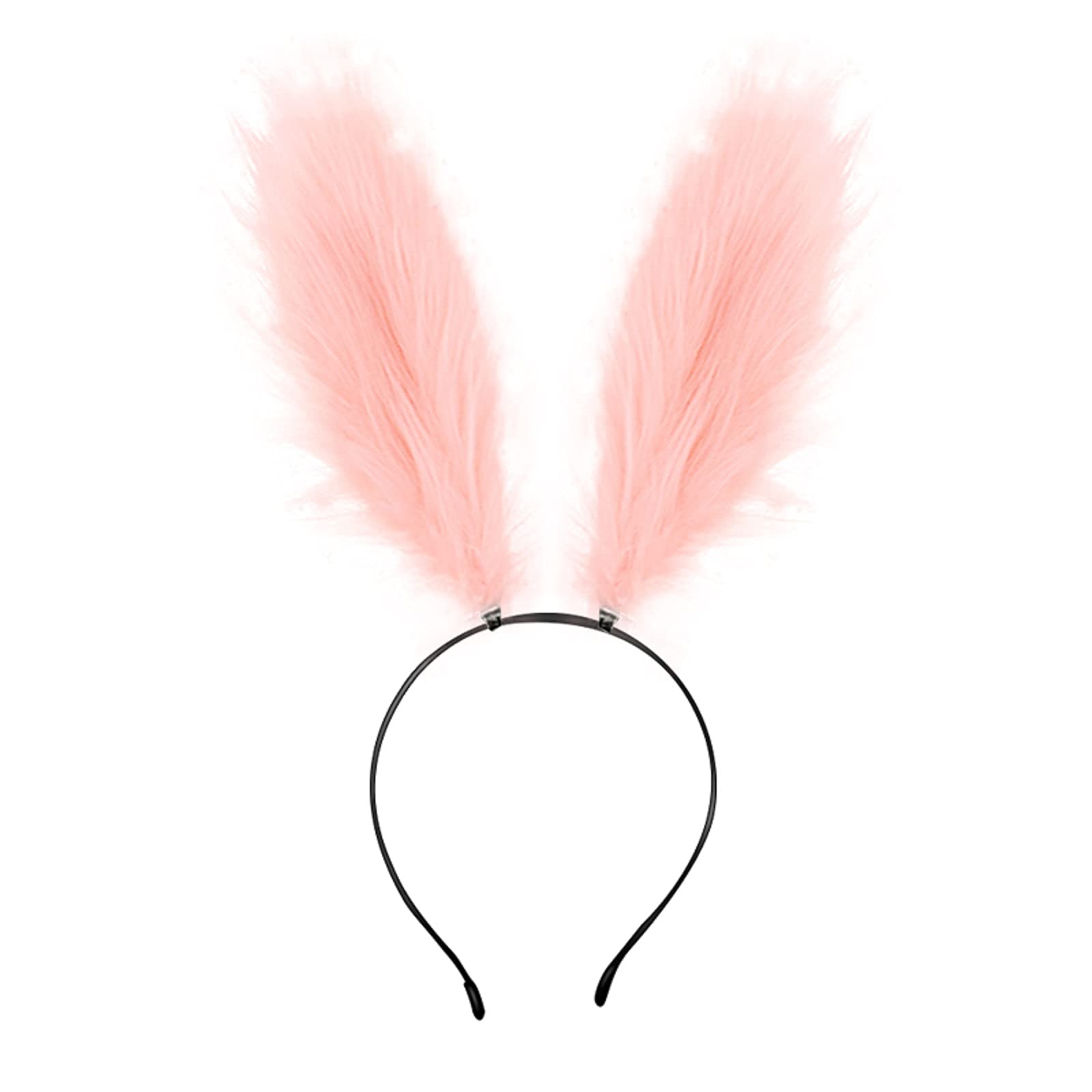 Fxaelian Cosplay Pink Rabbit Bunny Long Ears Headband Hair Clips Hoop Headpiece Easter Halloween Costume Party Headwear Hair Accessories
