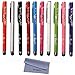 Wisdompro® 10 Pack Stylus Bundle of 4.2-inch Colorful Universal Styli Pens for Capacitive Touch Screen iPads, Tablets, iPhones, Samsung Galaxy Note /Tab and more - Carved Flowers
