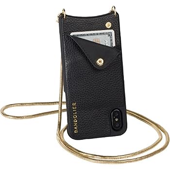 Bandolier Emma Crossbody Wallet Für IPhone – 100 % Echtes Leder, Verstellbarer Gurt, Kartenhalter | In Sienna Mit Gold