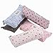 eBoot Flower Pencil Case Zippered Canvas Pouch Cosmetic Bags, 5 Pieces