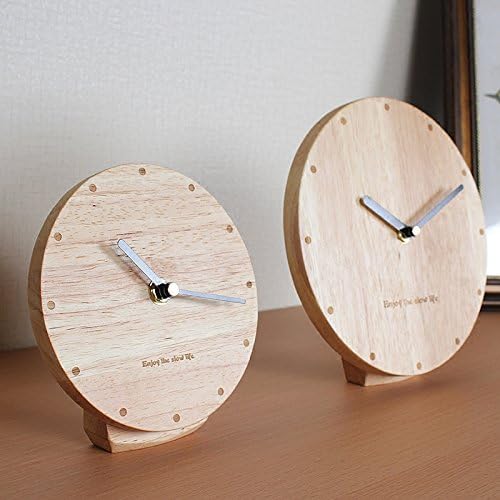 Living room modern minimalist Scandinavian wood pendulum creative bedroom sitting clock,6 inches