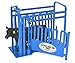 Little Buster Toys Squeeze Chute - Priefert Squeeze Chute with Sliding Gates in Blue, 1/16th Scale