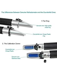 aeroway refractómetro de salinidad, Acuario y agua de mar Escala dual (1,0 a 1,070 S.G.)