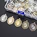 Maicreafie 80 Pcs Pendant Trays Kit, Including 40 Pieces 5 Colors Pendant Trays Oval Bezels with 40 Pieces Glass Dome Tiles for Crafting DIY Jewelry Making