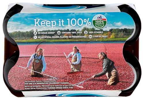OCEAN SPRAY 100% JUICE, CRANBERRY JUICE, 10 OUNCE BOTTLE (PACK OF 6)