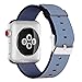 Yichan Woven Nylon Fabric Wrist Strap Replacement Band with Classic Square Stainless Steel Buckle for Apple iWatch Series 1 / 2 / 3,Sport & Edition,38mm,Navy Tahoeblue
