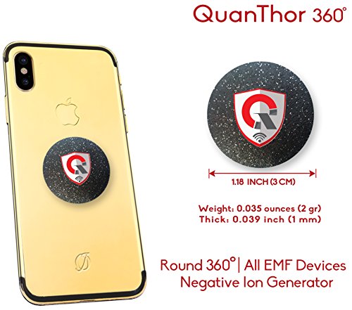 360 Round EMF Protection Tesla Technology: EMF Absorption From CELL PHONE, WiFi, Laptop-All EMF Devices|Negative Ion Generator| International AWARDS|Anti Radiation Shield, EMR Blocker Device 1.18 INCH