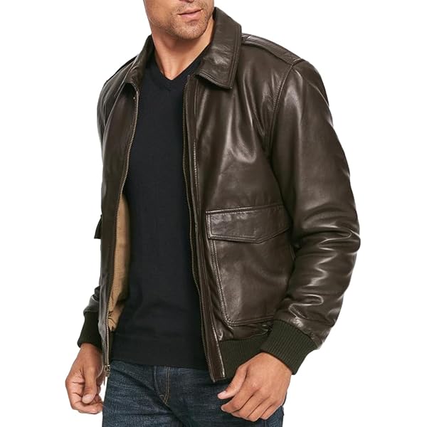 TheOutfit-Aviator Flight Jacket Men's|Genuine Leather G-1