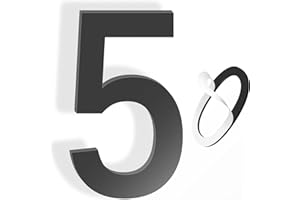 YEEZUNPU Self Adhesive House Number 3 inch House Numbers for Outside Acrylic Address Home Number House Apartments Office Hotel Room Numbers Modern Mailbox Numbers for Easy to Install (3in No.5)