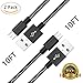 Micro USB Cable,2Pack 10FT Long Nylon Braided High Speed 2.0 USB to Micro USB Charging Cables Android Charger Cord for Samsung Galaxy S7 Edge/S6/S5/S4,Note 5/4/3,HTC,LG,Tablet and More(Black White)