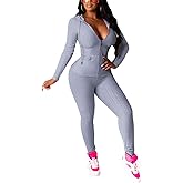 CQWL Womens 2 piece tracksuit set Casual Long Sleeve Zip Hoodie Sweatshirt and Skinny Long Pants Sweatsuits Jogging Suits