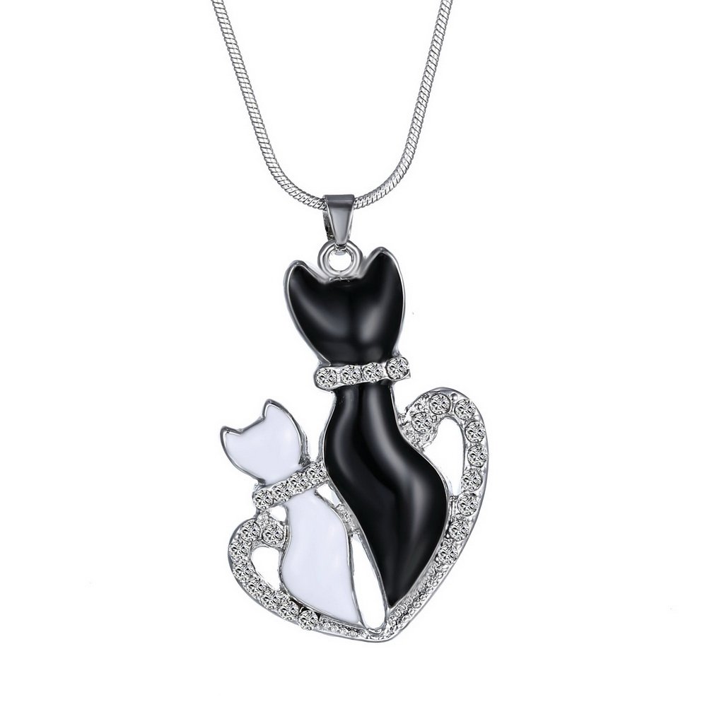 two cats necklace