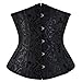 Zhitunemi Women's Lace Up Boned Jacquard Brocade Waist Training Underbust Corset Corset