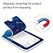 Famavala 2X Luggage Tags (Labels w/Magnet Close Privacy Cover) for Travel Bag Suitcase (BlueSky+GalaPink)