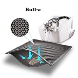 Bull-o Cat Litter Mat Litter Trapper Size 24" X 15", Honeycomb Double-Layer Design Waterproof Urine Proof Material, 2-Layer Sifting Easy Clean Scatter Control (Gray)